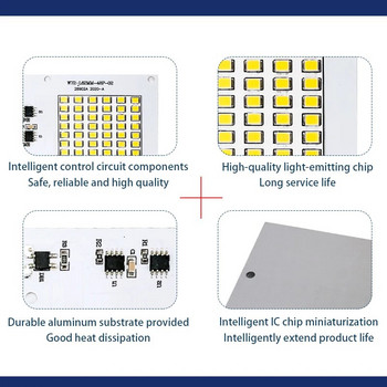 Λάμπα LED Bead 10W 20W 30W 50W 100W AC 220V 240V SMD2835 No Need Driver DIY Flood Light Led Bulb Spotlight Outdoor Chip Lamp