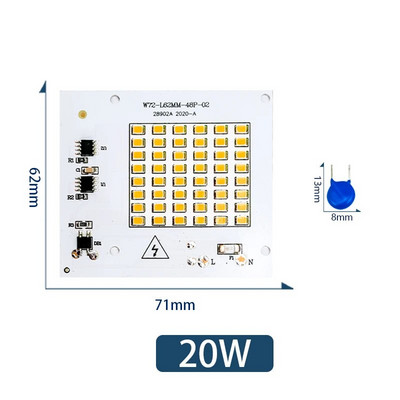 LED lámpagyöngy 10W 20W 30W 50W 100W AC 220V 240V SMD2835 Nincs szükség meghajtóra barkácsolt lámpatest Led izzó spotlámpa kültéri chip lámpa