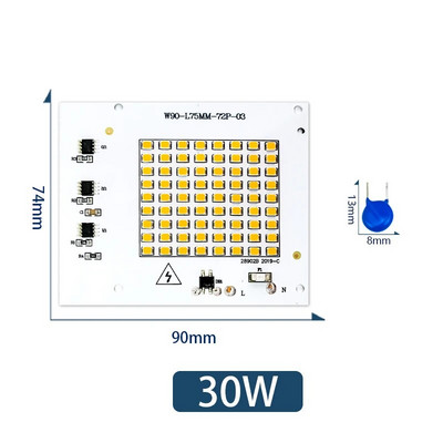 LED lámpagyöngy 10W 20W 30W 50W 100W AC 220V 240V SMD2835 Nincs szükség meghajtóra barkácsolt lámpatest Led izzó spotlámpa kültéri chip lámpa