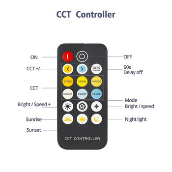 Mini RF 17 / 28 Keys LED Strip Controller για RGB/RGBW/RGBWW/CCT/RGB+CCT 4pin/5pin/6pin LED Strip Tape Light DC5-24V