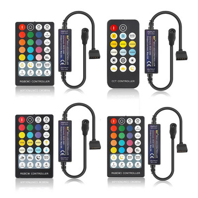 Мини RF 17 / 28 клавишен контролер за LED лента за RGB/RGBW/RGBWW/CCT/RGB+CCT 4pin/5pin/6pin LED лента лента светлина DC5-24V