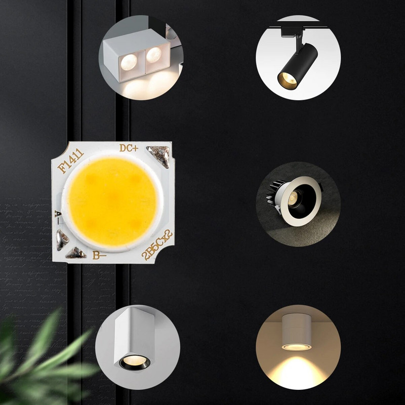 Dimmelhető LED mátrix spotlámpa chip 5W 7W 12W 18W 24W 30W 36W háztartási COB nagy fényerejű spotlámpa chip nem igényel illesztőprogramot