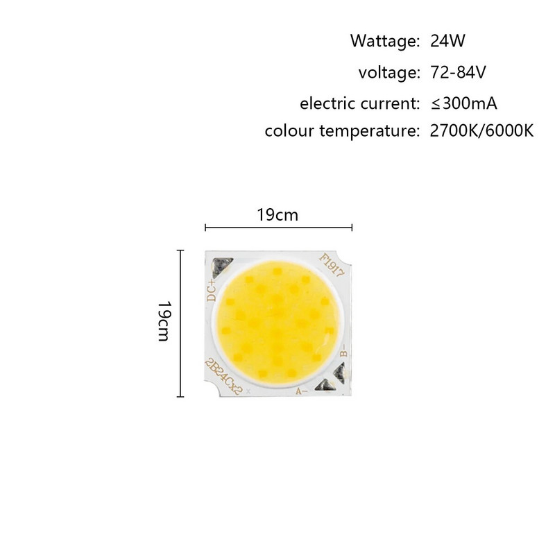 Dimmelhető LED mátrix spotlámpa chip 5W 7W 12W 18W 24W 30W 36W háztartási COB nagy fényerejű spotlámpa chip nem igényel illesztőprogramot