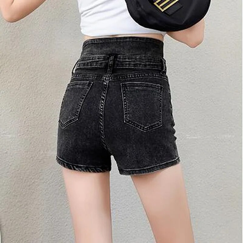 Kratke hlače Ženske uske traperice visokog struka Vintage Ležerne Trendy Minimalističke Sveobuhvatne Ljetne Ženske College Ulzzang Street Novo Ins