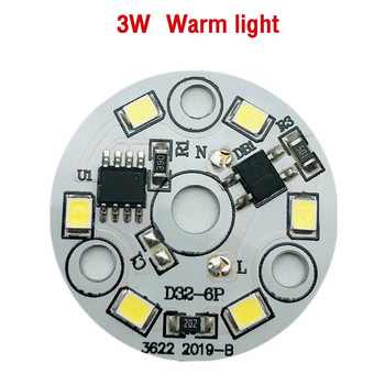 10 τμχ/παρτίδα Τσιπ LED για λάμπα λάμπας 3W 5W 7W 9W SMD 2835 Στρογγυλές χάντρες φωτός AC 220V Λαμπτήρας τσιπ φωτισμού Spotlight Αξεσουάρ