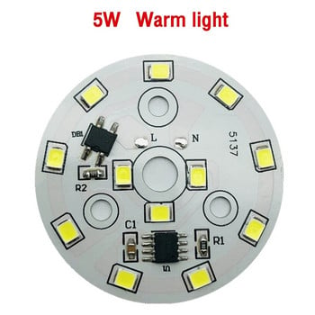 10 τμχ/παρτίδα Τσιπ LED για λάμπα λάμπας 3W 5W 7W 9W SMD 2835 Στρογγυλές χάντρες φωτός AC 220V Λαμπτήρας τσιπ φωτισμού Spotlight Αξεσουάρ