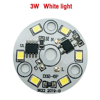 10 τμχ/παρτίδα Τσιπ LED για λάμπα λάμπας 3W 5W 7W 9W SMD 2835 Στρογγυλές χάντρες φωτός AC 220V Λαμπτήρας τσιπ φωτισμού Spotlight Αξεσουάρ