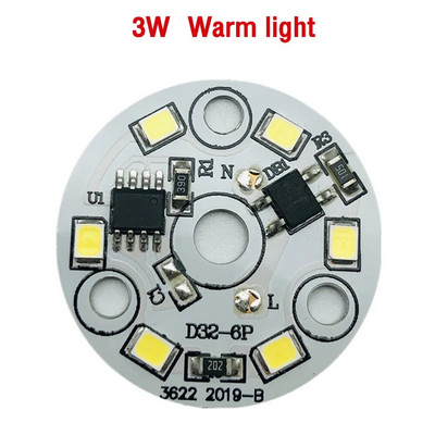 10db/tétel LED chip lámpa izzóhoz 3W 5W 7W 9W SMD 2835 Kerek fénygyöngy AC 220V Izzó Chip Világítás Spotlámpa Tartozékok