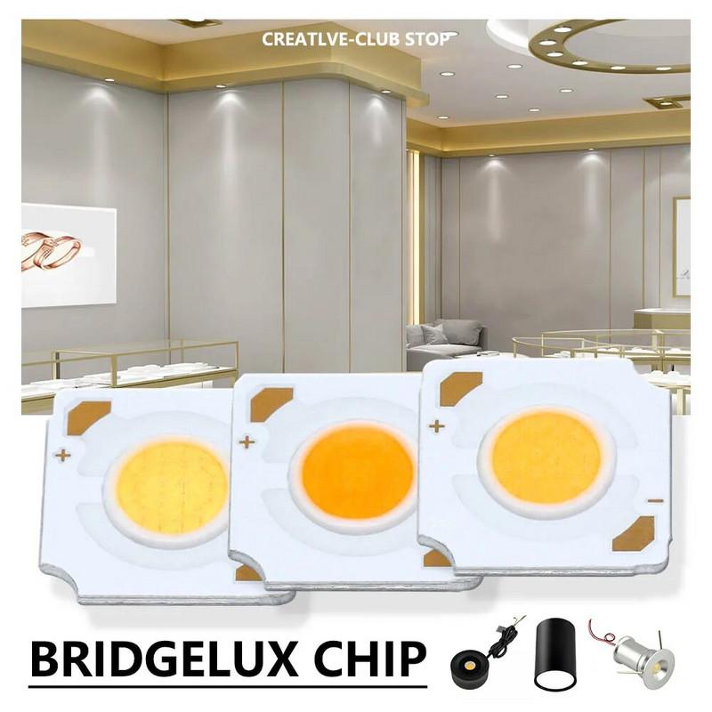 5db LED COB Bridgelux Crystal 1835 Chip Matrix Lámpagyöngy 3-7W 12V 600mA Hideg Meleg Fehér Dekorációs Spotlámpák Tartozékok
