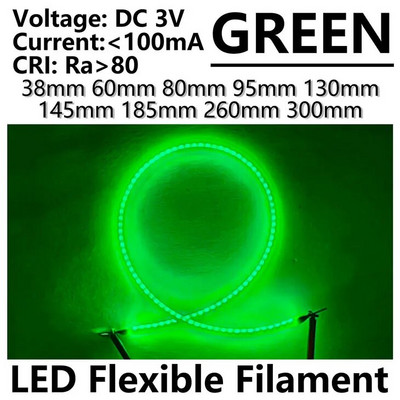 5 komada DC3V 38 mm 60 mm 80 mm 130 mm 145 mm 185 mm 260 mm 300 mm Dijelovi LED žarulje sa žarnom niti LED diode sa fleksibilnom žarnom niti Retro Edison žarulja