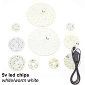 DC 5V usb okrugli izvor svjetla SMD 5730 LED čip Perle lampa 2w 3w 5w 10W površina Žarulja s mogućnošću prigušivanja jednobojna DIY bijela topla bijela