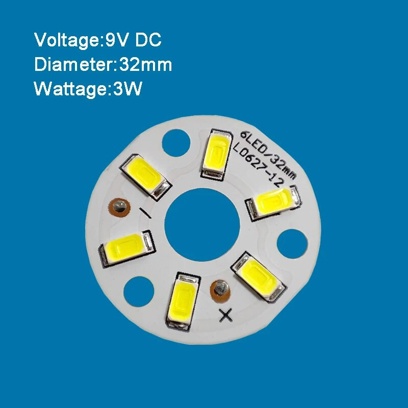 Kis méretű SMD Led Chip 2W - 7W 20mm - 32mm Lámpa Fénytábla Izzó Kerek Fényforrás
