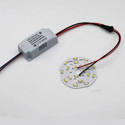 DALCAN High Brightness LED 5730SMD Лампа Bead Светлинна дъска Крушка с кръгла трансформация Светлинен източник 3-18W 32-100MM и LED драйвер.