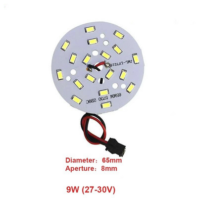 DALCAN didelio ryškumo LED 5730SMD lempos karoliukų šviesos plokštės lemputė apvalios transformacijos šviesos šaltinis 3-18W 32-100MM ir LED tvarkyklė.