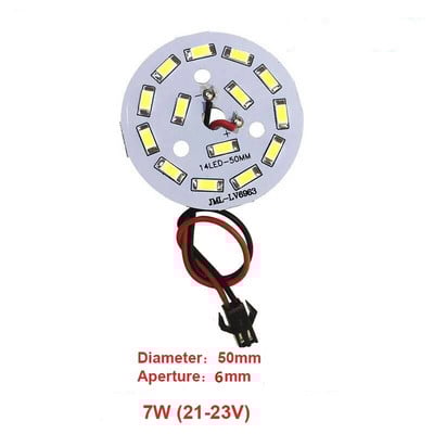 DALCAN didelio ryškumo LED 5730SMD lempos karoliukų šviesos plokštės lemputė apvalios transformacijos šviesos šaltinis 3-18W 32-100MM ir LED tvarkyklė.
