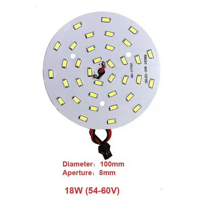 DALCAN didelio ryškumo LED 5730SMD lempos karoliukų šviesos plokštės lemputė apvalios transformacijos šviesos šaltinis 3-18W 32-100MM ir LED tvarkyklė.