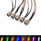 5db 5 mm-es előre bekábelezett LED-ek Izzó Ultra Bright Emitting Dióda jelzőlámpák 3V 5V6V 9V 12V 24V 36V 48V 110V 220V 8mm panelre szerelhető