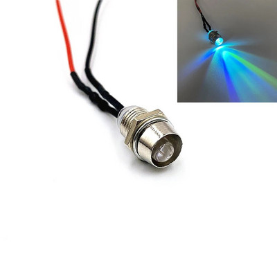 5db 5 mm-es előre bekábelezett LED-ek Izzó Ultra Bright Emitting Dióda jelzőlámpák 3V 5V6V 9V 12V 24V 36V 48V 110V 220V 8mm panelre szerelhető