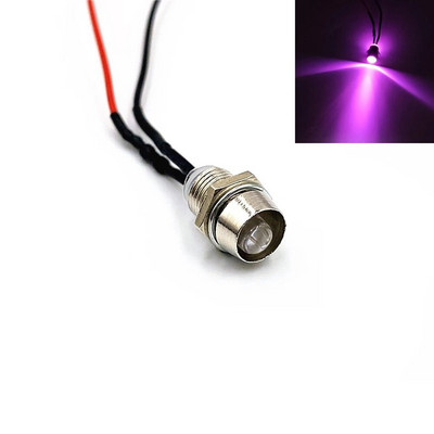 5db 5 mm-es előre bekábelezett LED-ek Izzó Ultra Bright Emitting Dióda jelzőlámpák 3V 5V6V 9V 12V 24V 36V 48V 110V 220V 8mm panelre szerelhető