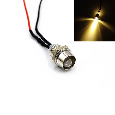 5db 5 mm-es előre bekábelezett LED-ek Izzó Ultra Bright Emitting Dióda jelzőlámpák 3V 5V6V 9V 12V 24V 36V 48V 110V 220V 8mm panelre szerelhető
