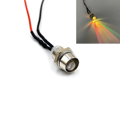 5db 5 mm-es előre bekábelezett LED-ek Izzó Ultra Bright Emitting Dióda jelzőlámpák 3V 5V6V 9V 12V 24V 36V 48V 110V 220V 8mm panelre szerelhető