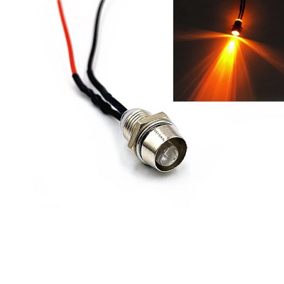 5db 5 mm-es előre bekábelezett LED-ek Izzó Ultra Bright Emitting Dióda jelzőlámpák 3V 5V6V 9V 12V 24V 36V 48V 110V 220V 8mm panelre szerelhető