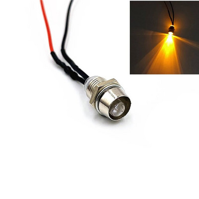 5db 5 mm-es előre bekábelezett LED-ek Izzó Ultra Bright Emitting Dióda jelzőlámpák 3V 5V6V 9V 12V 24V 36V 48V 110V 220V 8mm panelre szerelhető