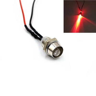 5db 5 mm-es előre bekábelezett LED-ek Izzó Ultra Bright Emitting Dióda jelzőlámpák 3V 5V6V 9V 12V 24V 36V 48V 110V 220V 8mm panelre szerelhető