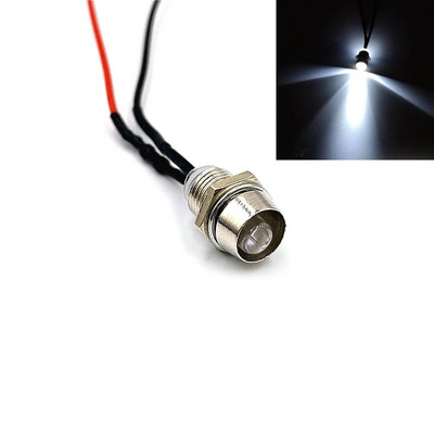 5db 5 mm-es előre bekábelezett LED-ek Izzó Ultra Bright Emitting Dióda jelzőlámpák 3V 5V6V 9V 12V 24V 36V 48V 110V 220V 8mm panelre szerelhető