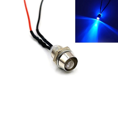 5db 5 mm-es előre bekábelezett LED-ek Izzó Ultra Bright Emitting Dióda jelzőlámpák 3V 5V6V 9V 12V 24V 36V 48V 110V 220V 8mm panelre szerelhető