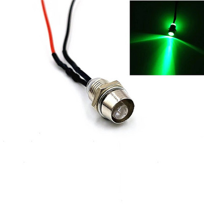 5db 5 mm-es előre bekábelezett LED-ek Izzó Ultra Bright Emitting Dióda jelzőlámpák 3V 5V6V 9V 12V 24V 36V 48V 110V 220V 8mm panelre szerelhető
