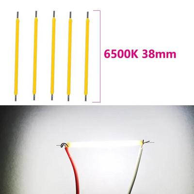 20Pcs Dc 3v 12v 57v 38MM Cob Led žarna nit 2200k Bijela Plava Crvena Ružičasta Edison žarulja Dijelovi Lampa Žarulja sa žarnom niti Dodaci Diode