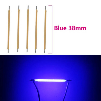 20Pcs Dc 3v 12v 57v 38MM Cob Led žarna nit 2200k Bijela Plava Crvena Ružičasta Edison žarulja Dijelovi Lampa Žarulja sa žarnom niti Dodaci Diode