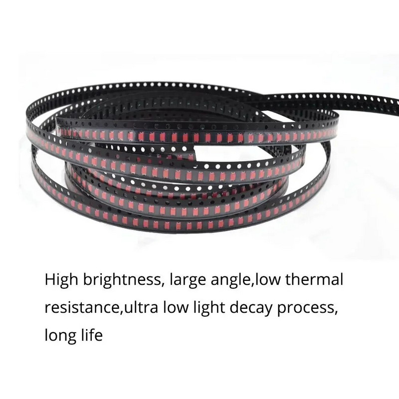 100X 1206 SMD SMT Valge Punane Roheline Sinine Kollane Roosa Oranz Super Bright Chip Light Bead Lamp LED kiirgavad dioodid Atmosfäär