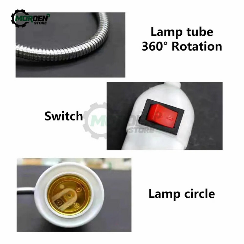 EU/US/UK Dugó E27 Lámpatalp Fali Flexibilis Tartó Világító Aljzat Átalakító Alapok Be/Ki Könyvlámpa Adapter Dugó Kapcsoló