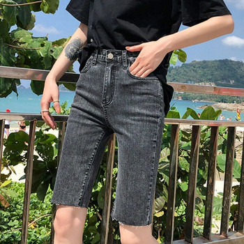 Rimocy 2022 Γυναικείο τζιν σορτς καλοκαιρινό Bodycon Biker Ψηλόμεσο κοντό παντελόνι Γυναικείο Streetwear τζιν σορτς Γυναικείο