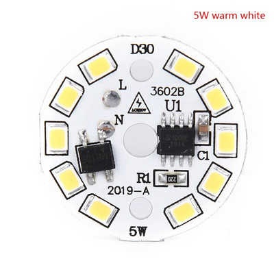 Λάμπα LED 220V Patch Λάμπα SMD Plate Circular Module Πλάκα πηγής φωτός για φως λαμπτήρα