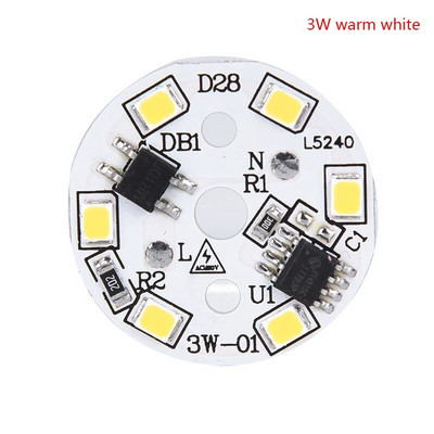 Λάμπα LED 220V Patch Λάμπα SMD Plate Circular Module Πλάκα πηγής φωτός για φως λαμπτήρα