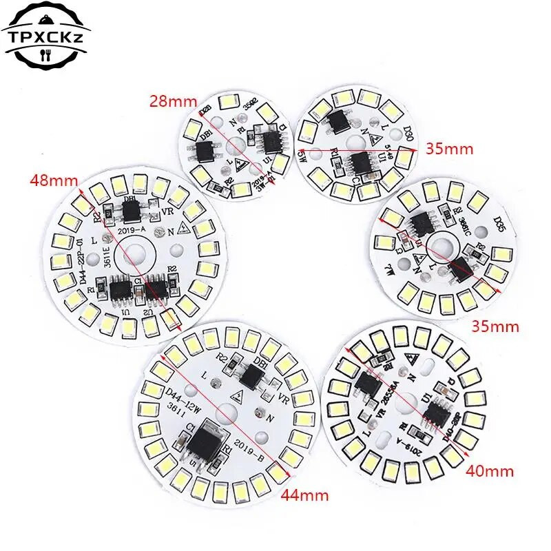 Λάμπα LED 220V Patch Λάμπα SMD Plate Circular Module Πλάκα πηγής φωτός για φως λαμπτήρα