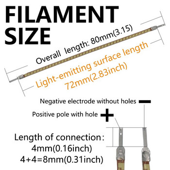 10 τεμ. 80 χιλιοστών δίοδος Flexible Filament RGB LED Lamp Bulb Diode DC3V 100mA Εξαρτήματα λαμπτήρων Edison DIY Lamp Bead