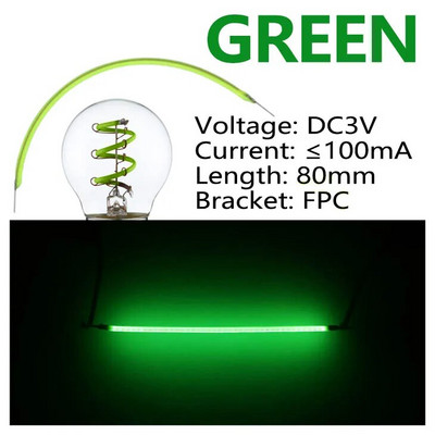 10 buc. 80 mm diodă cu filament flexibil RGB LED cu filament bec diodă pentru lampă DC3V 100mA piese pentru bec Edison accesorii cu mărgele pentru lampă
