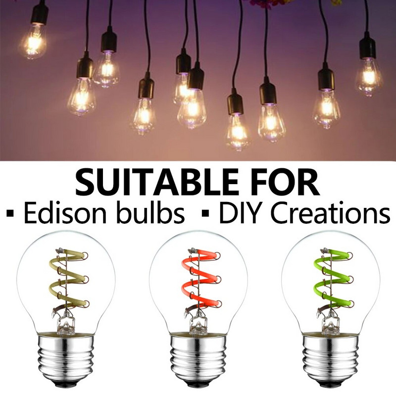 10 buc. 80 mm diodă cu filament flexibil RGB LED cu filament bec diodă pentru lampă DC3V 100mA piese pentru bec Edison accesorii cu mărgele pentru lampă