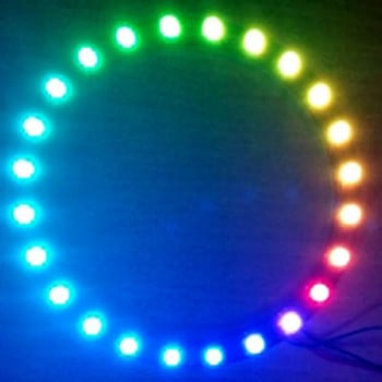 1 бр. DC5V WS2812 5050 RGB LED кръгъл пръстен 1 8 12 16 24 бита SMD5050 RGB LED пълноцветна лампа с интелигентни интегрирани драйвери