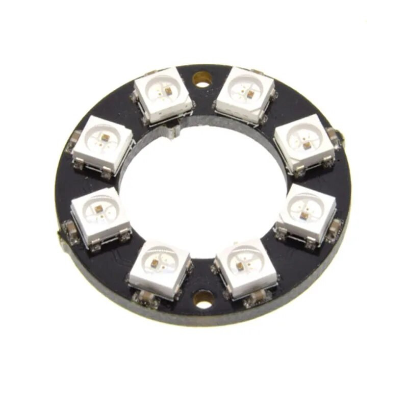 1db DC5V WS2812 5050 RGB LED kerek gyűrű 1 8 12 16 24 bites SMD5050 RGB LED színes lámpa okos integrált meghajtókkal