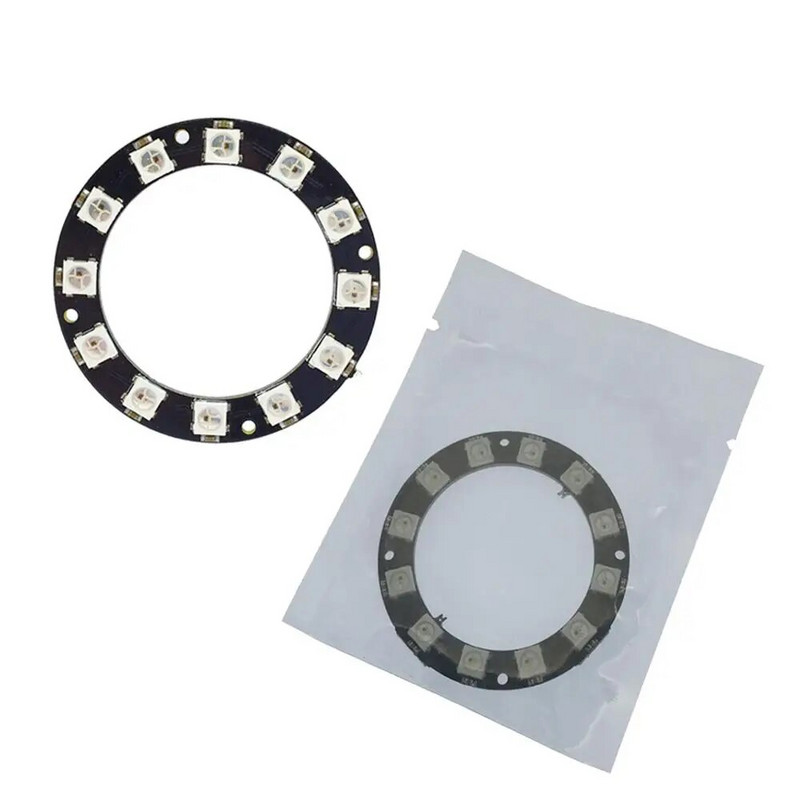 1db DC5V WS2812 5050 RGB LED kerek gyűrű 1 8 12 16 24 bites SMD5050 RGB LED színes lámpa okos integrált meghajtókkal