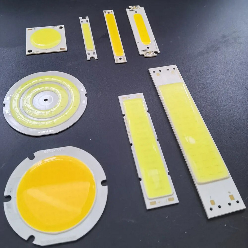 DC 12V COB lemputė LED mikroschemų skydelio apšvietimas 2W-50W visų dydžių COB modulis šiltas šaltos baltos spalvos LED lempa, skirta pasidaryk pats