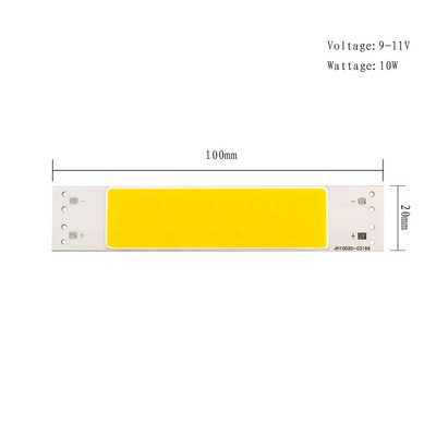 6V 12V COB LED120 × 20mm Chip 10W Square Ultra Bright LED Matrix 12V Modul Chip Autó, Működő, Beltéri Környezeti Fény DIY Design