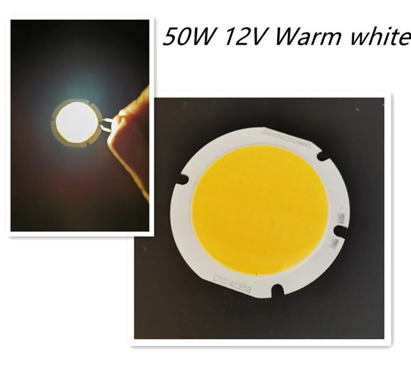 50 mm RGB LED COB svjetlo Chip Module 12 V Okrugla na ploči 50 W žarulja Led bijela plava crvena zelena svjetiljka za prigušivanje rasvjete dekoracije
