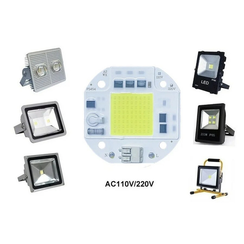 AC220V LED COB CHIP Bez zavarivanja 20W 30W 50W 110V Puni spektar Rast biljaka hladno bijela topla bijela svjetleća dioda LED matrica