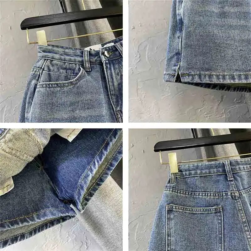 Kratke hlače Ženske traper, uske, vruće slatke, ljetne, visokog struka, starinske, prikladne, ulične, popularne Ins Chic, slobodno vrijeme Ulzzang OOTD